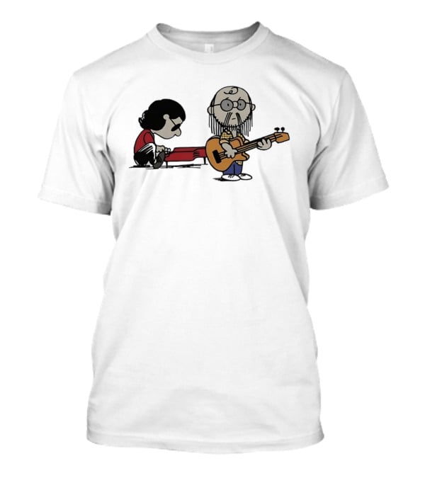 Steely Dan Musician Cartoon Crossover With Peanuts Characters Charlie Brown T-Shirt