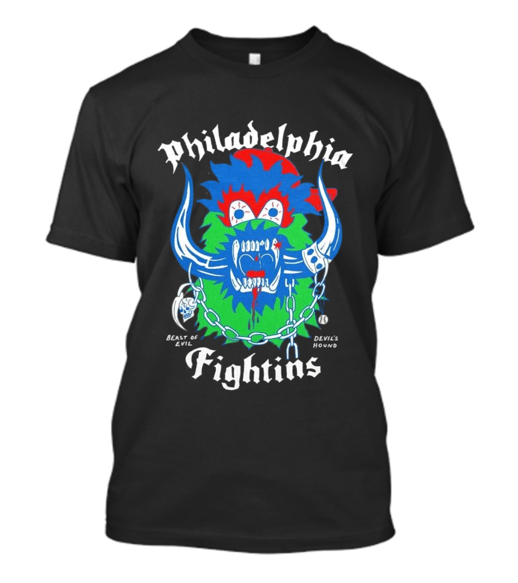 Philadelphia Fightins Monster Philly Sports Chains T-Shirt
