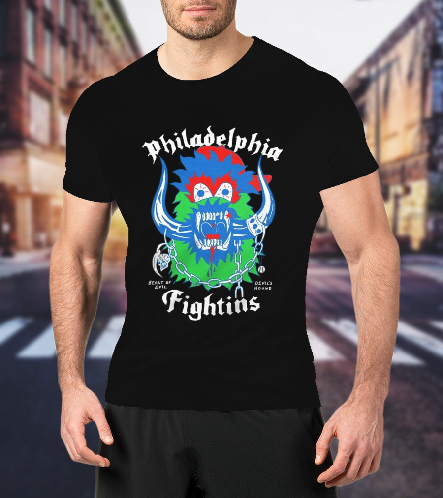 Philadelphia Fightins Monster Philly Sports Chains T-Shirt