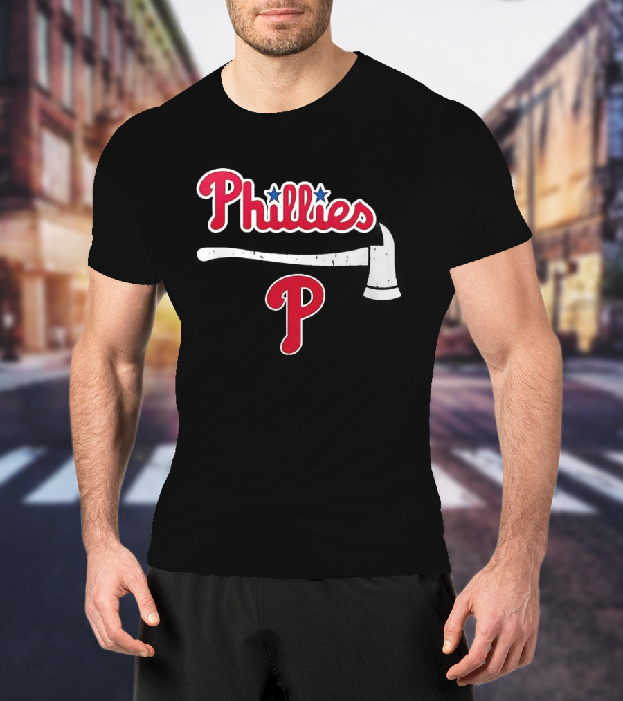 Philadelphia Phillies Firefighter Axe P Baseball Team Fan T-Shirt