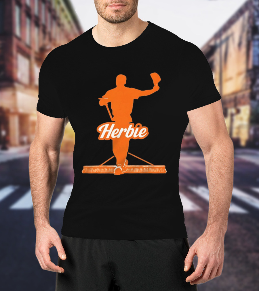 Herbie Houston Astros Iconic Broom Celebration T-Shirt