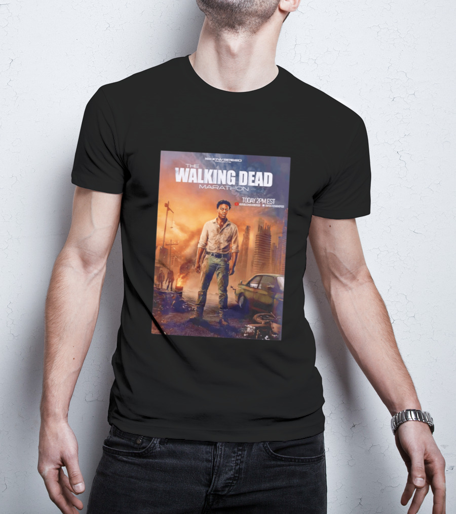 IShowSpeed The Walking Dead Marathon Today 2PM EST YouTube Twitch T-Shirt