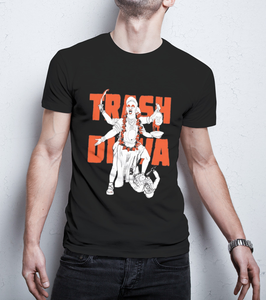 Trash Diva Multi Armed Figure With Head And Sword T-Shirt