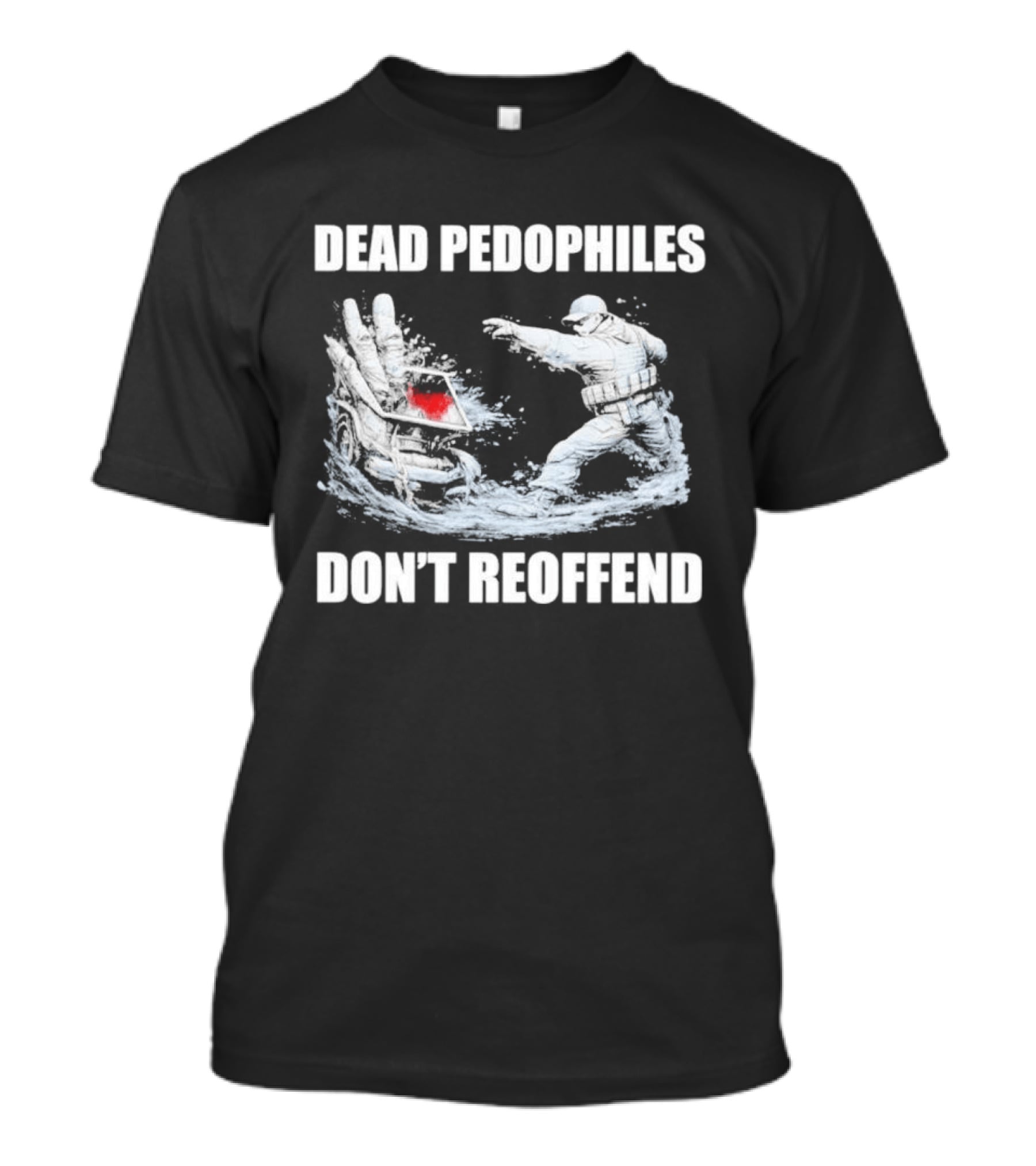 MagaMeg Wearing Dead Pedophiles Don’t Reoffend T-Shirt