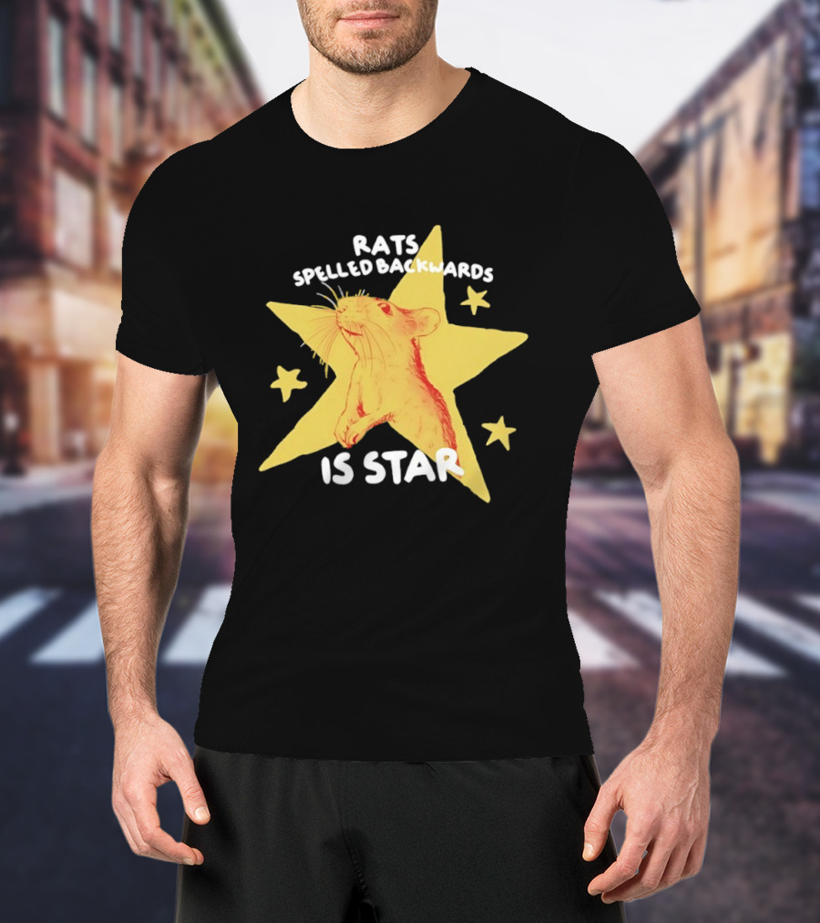 Rats Spelled Backwards Is Star Yellow Star Mouse T-Shirt