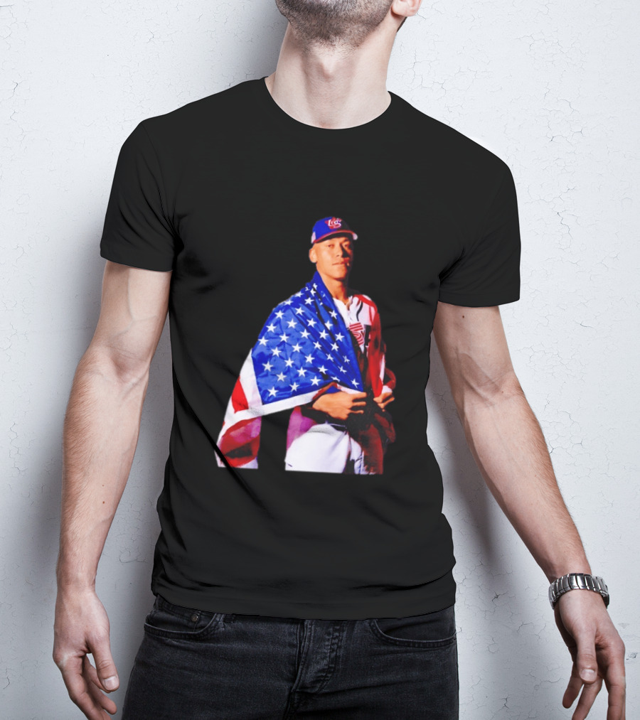 Aaron Judge Captain Team USA Baseball American Flag T-Shirt