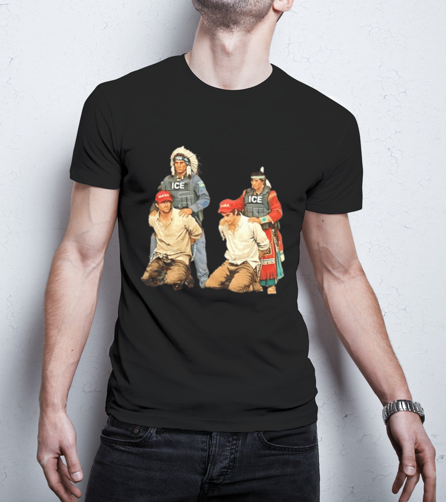 Anti ICE Native Police MAGA Mana T-Shirt