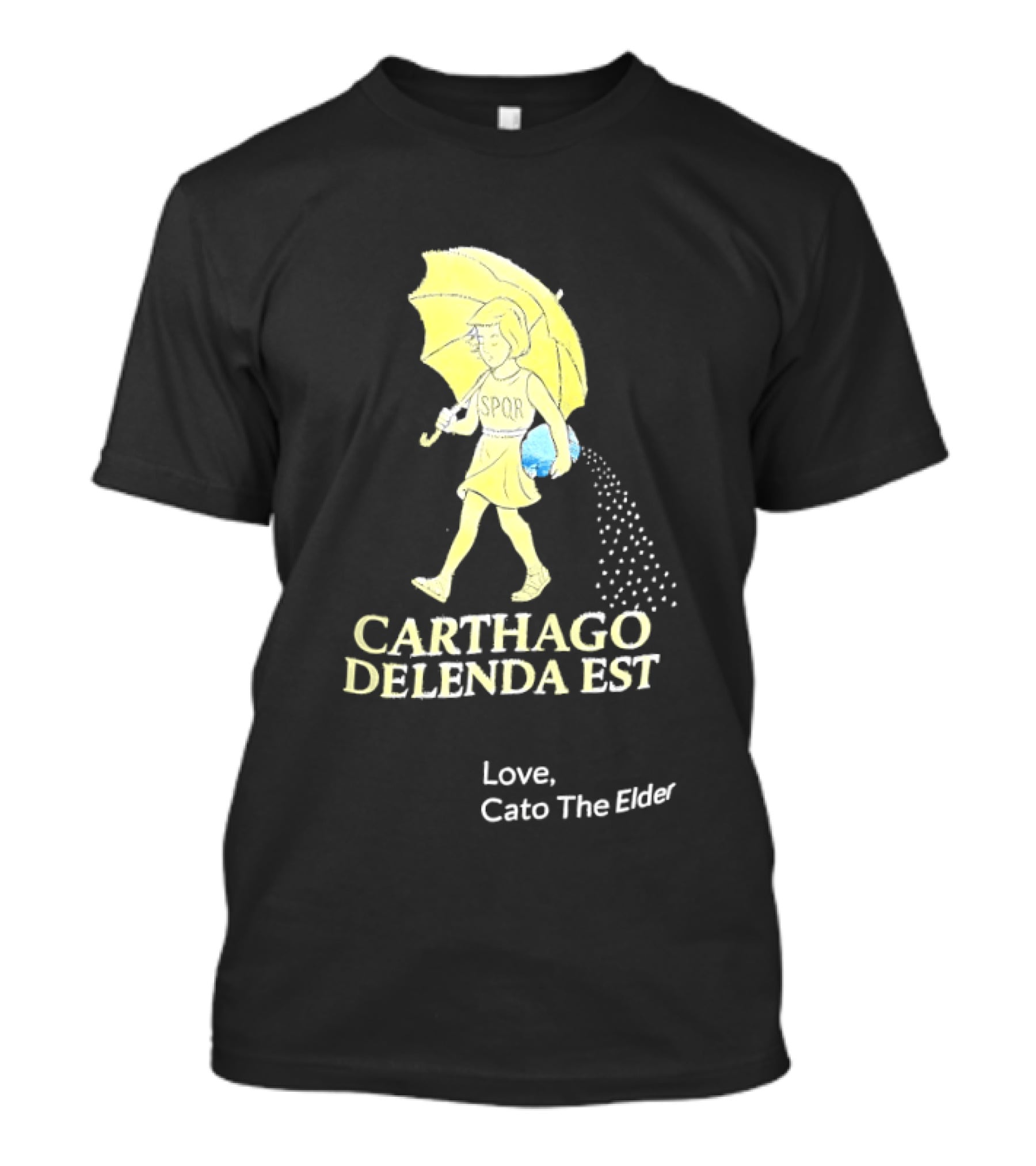 Carthago Delenda Est Love Cato The Elder Retro Salt Girl T-Shirt