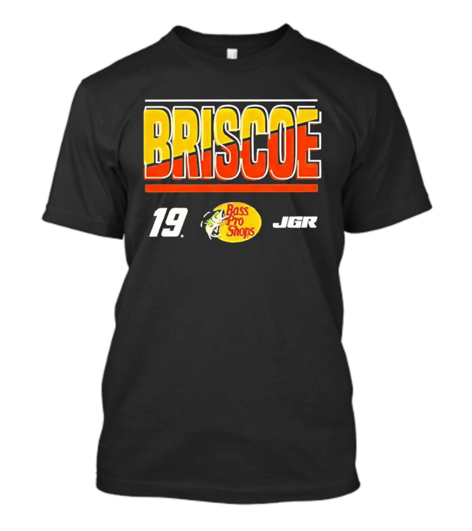 BRISCOE 19 Bass Pro Shops 2025 Cup Series Racing Fan Gear T-Shirt
