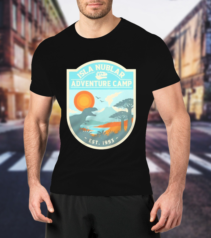 Isla Nublar Adventure Camp Dinosaur Island Est 1993 T-Shirt