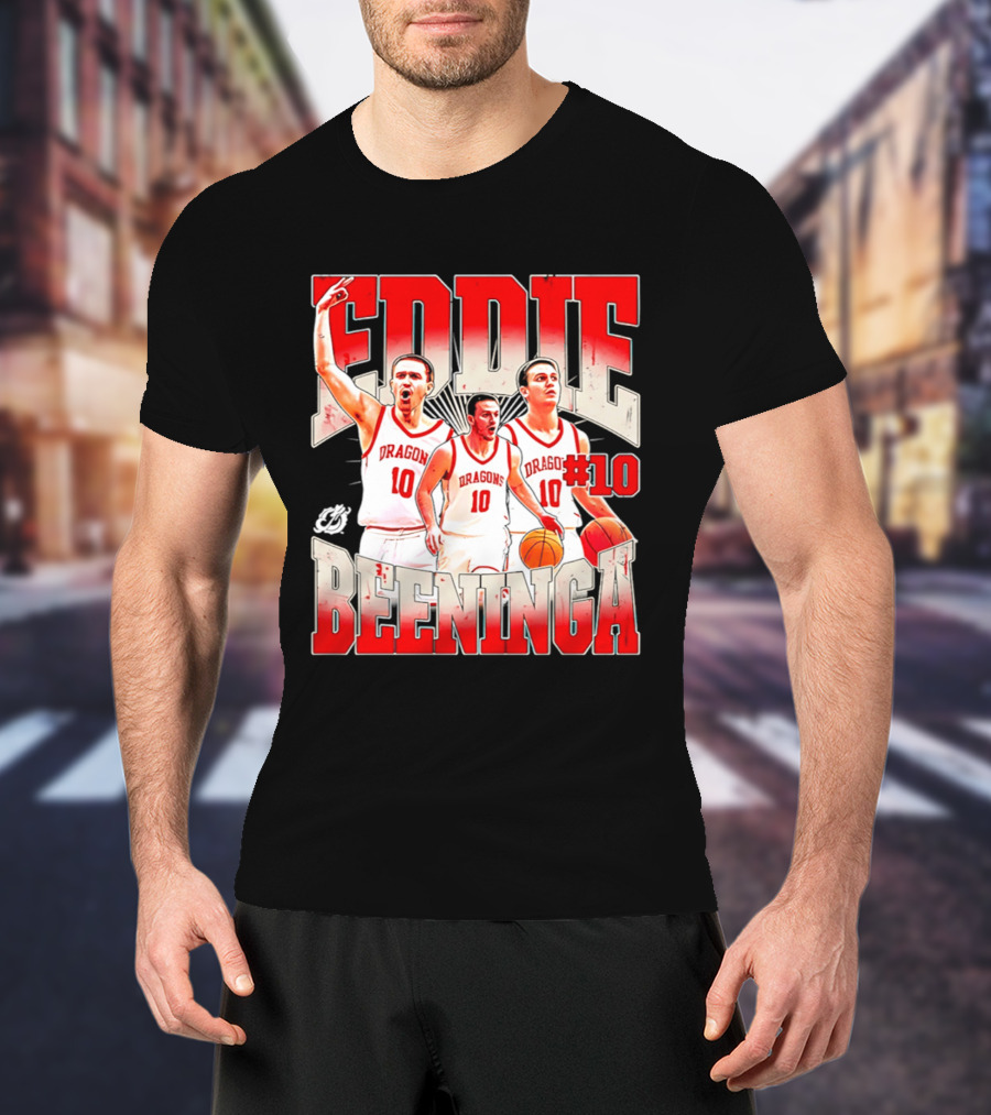 Eddie Beeninga Dragons Basketball #10 Collage MSUM NCAA T-Shirt