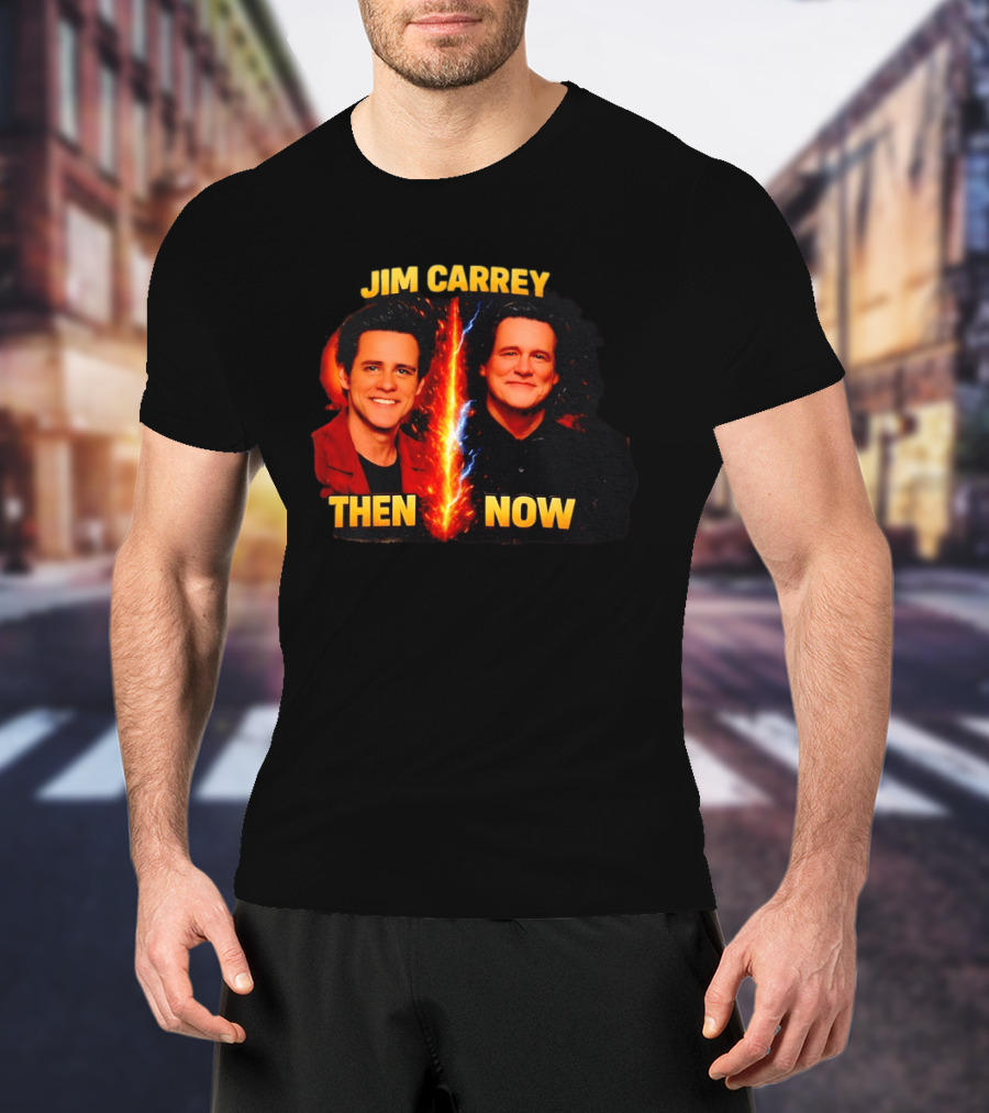 Jim Carrey Then And Now Evolution T-Shirt