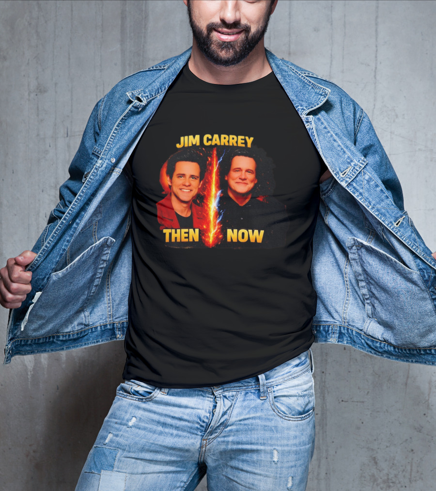 Jim Carrey Then And Now Evolution T-Shirt