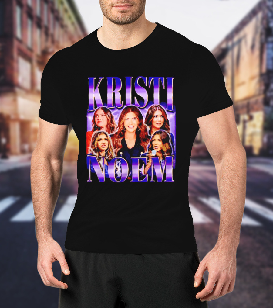 Kristi Noem Collage Purple Aesthetic T-Shirt