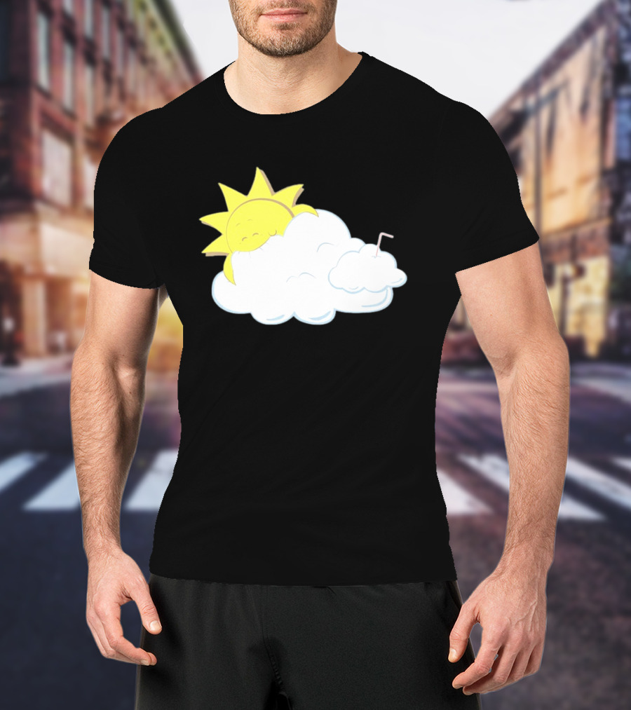 Sun Eating A Cloud Cartoon T-Shirt