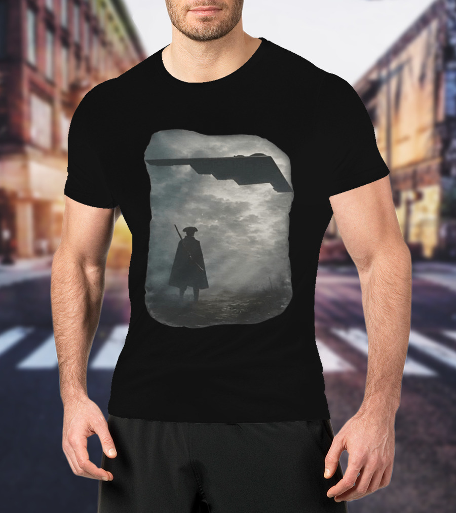 Freedom Dorito Revolutionary War Soldier With Stealth Bomber T-Shirt