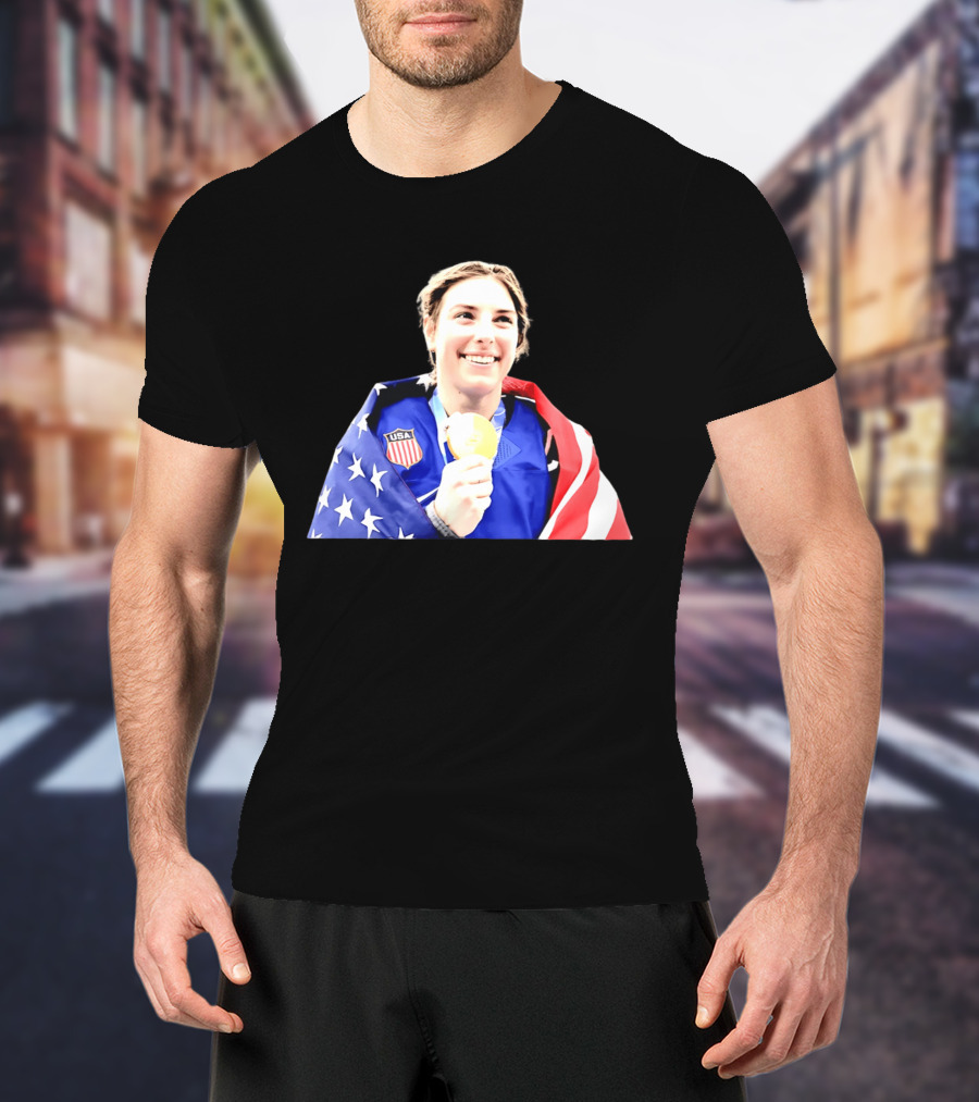 Hillary Knight USA Women's National Ice Hockey American Flag Gold Medal 2026 T-Shirt