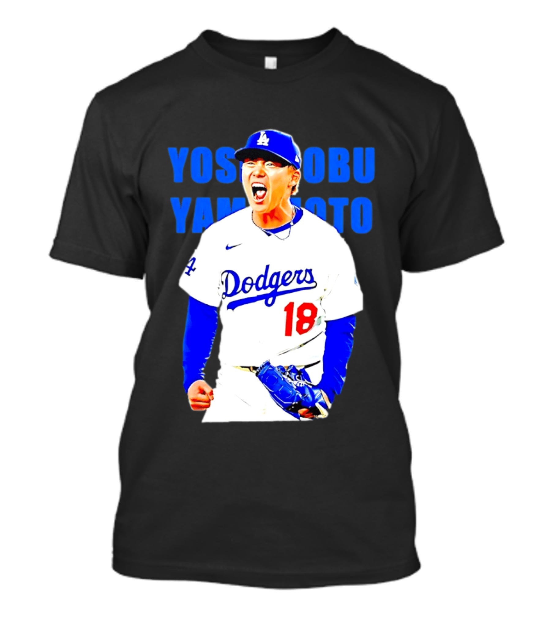 Yoshinobu Yamamoto Los Angeles Dodgers 18 Scream T-Shirt