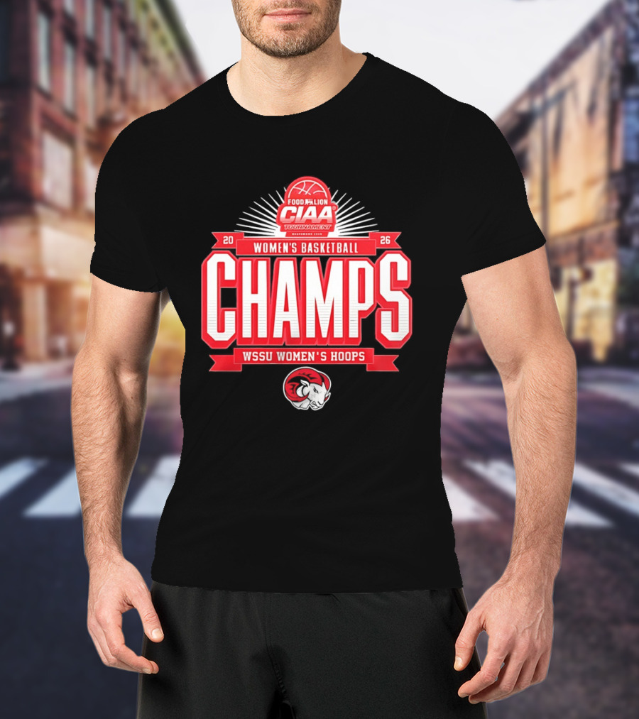 CIAA Tournament Food Lion 2026 Women's Basketball Champs WSSU Women's Hoops T-Shirt