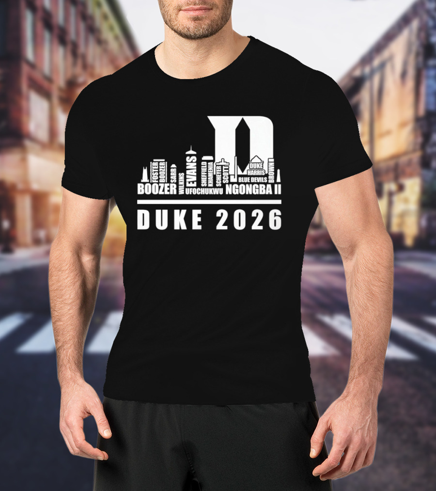 Duke 2026 Skyline Boozer Evans McCorkle Li T-Shirt