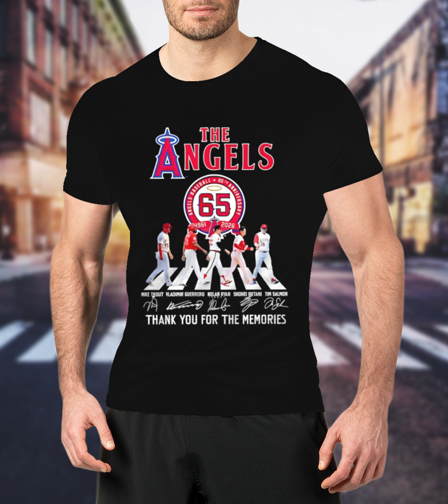 The Angels Baseball 65th Anniversary 1961 2026 Legends Thank You For The Memories T-Shirt