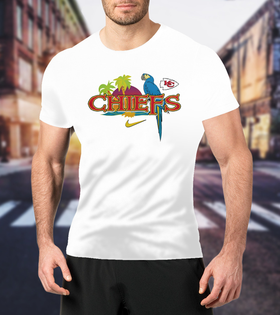 Kansas City Chiefs Tropical Parrot Nike It's 5 O' Somewhere T-Shirt