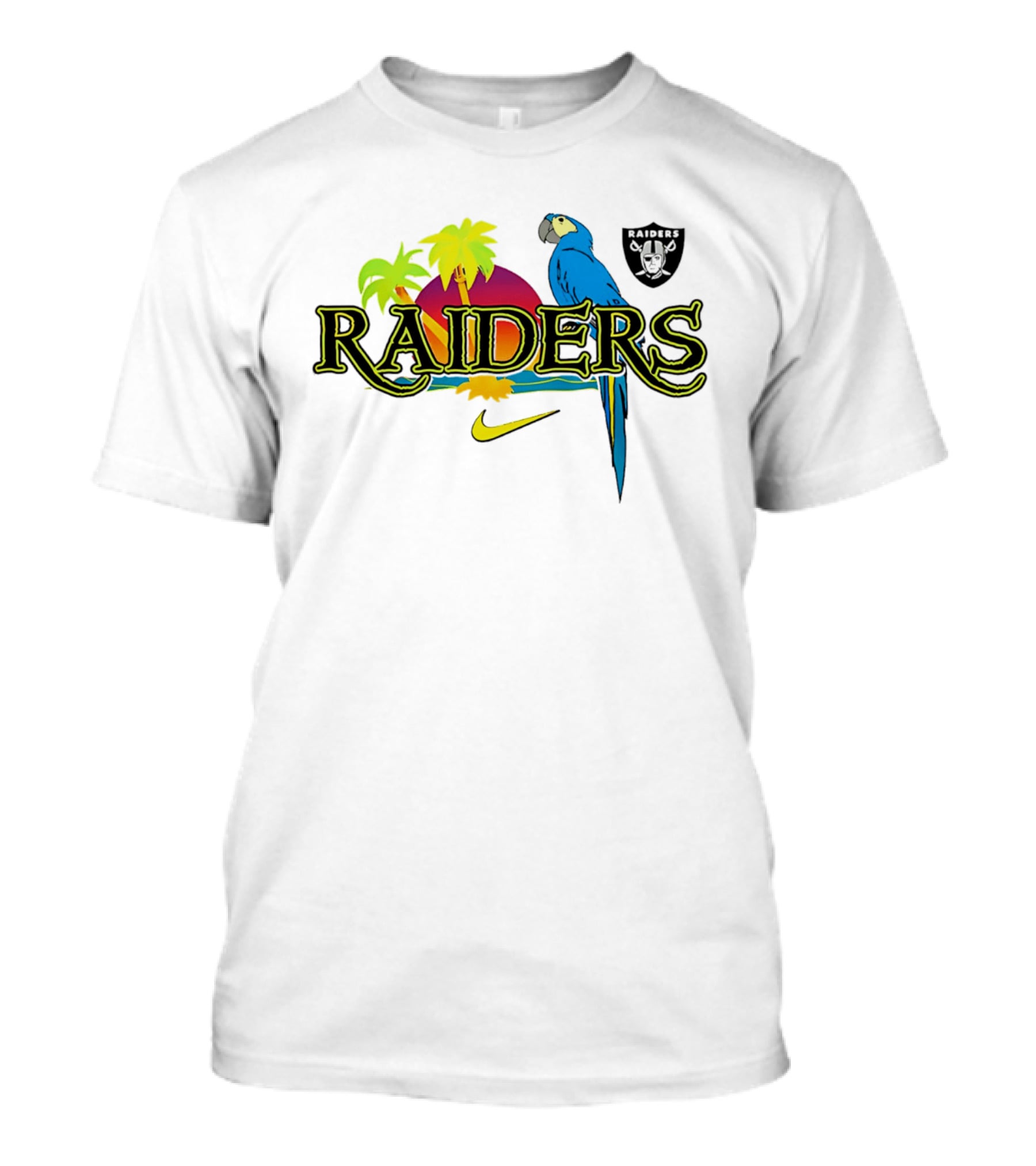 Las Vegas Raiders Tropics And Parrot It's 5 O' Somewhere Nike T-Shirt