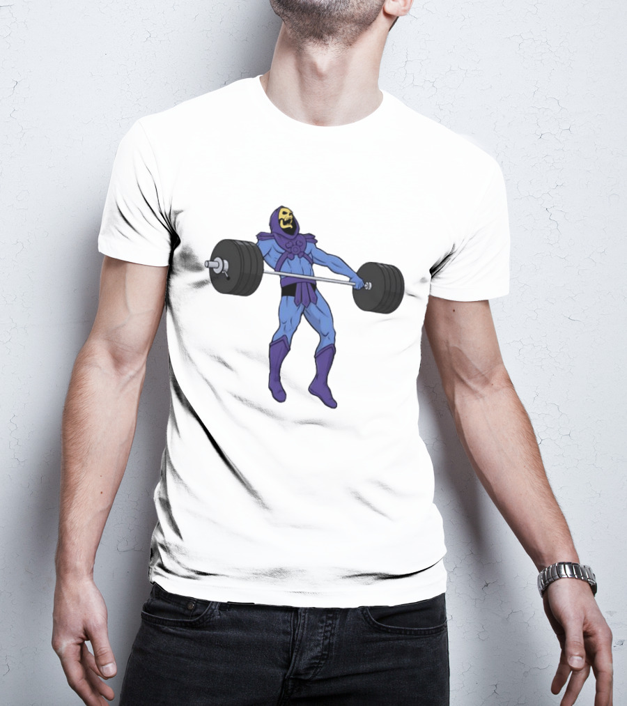 Skeletor Weightlifting Masters Of The Universe Cartoon Strength Snatch T-Shirt
