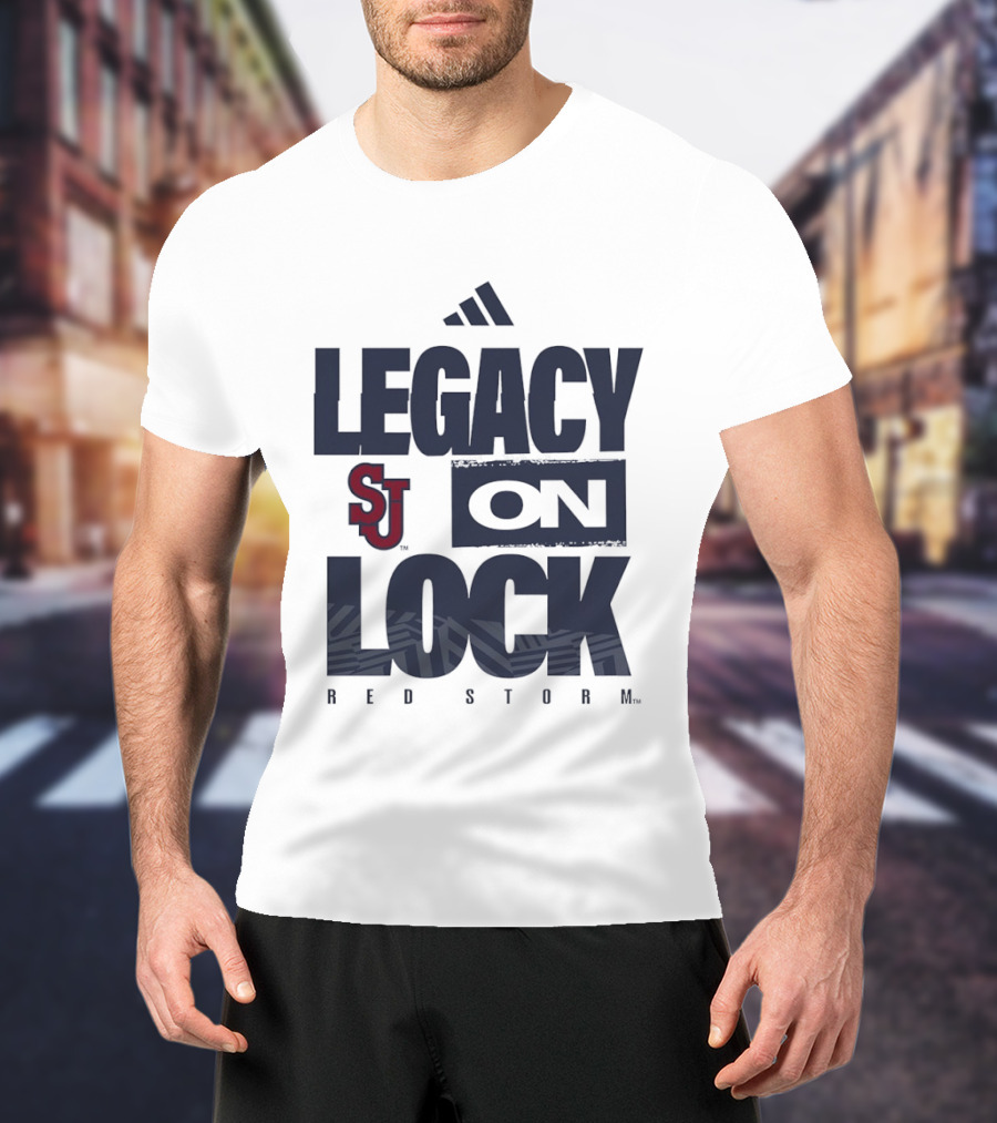 St. John's Red Storm Adidas Legacy On Lock T-Shirt