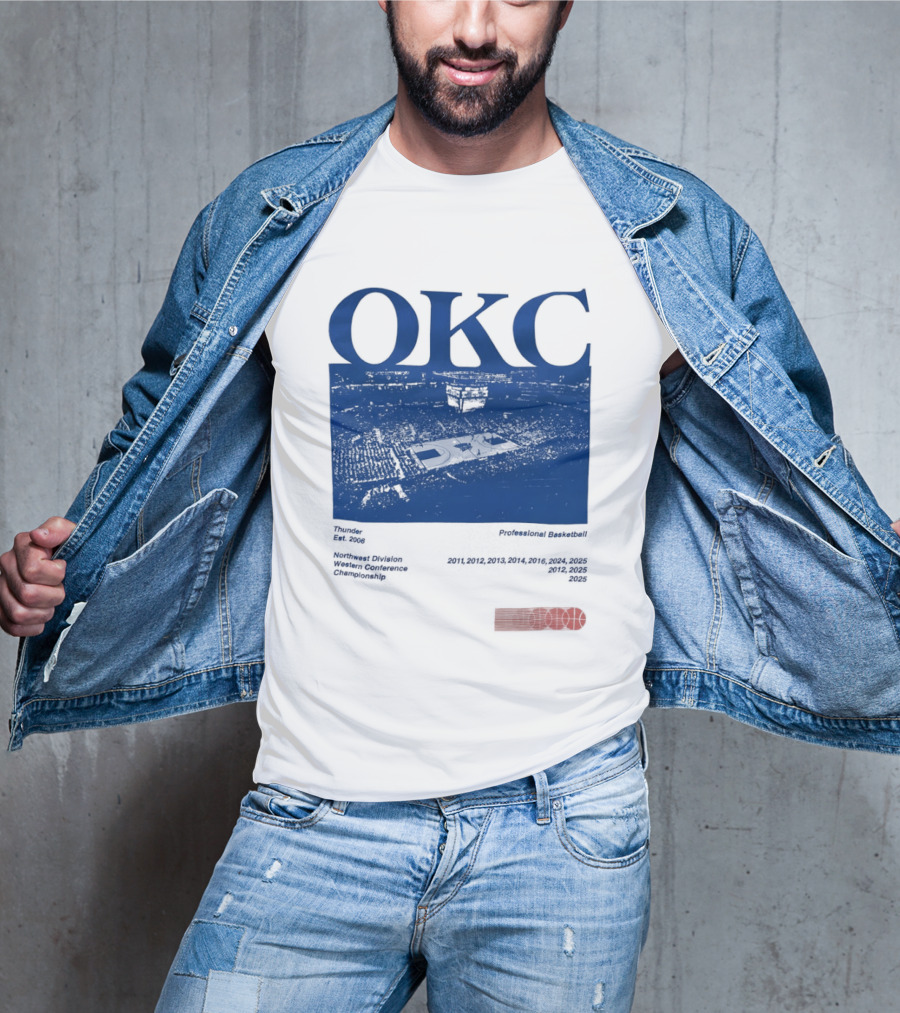 Oklahoma City Thunder Basketball Team OKC Thunder Nike NBA T-Shirt