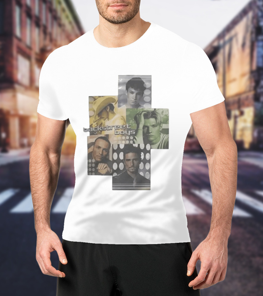 Backstreet Boys 2000 Era Original Justin Bieber Style Collage T-Shirt