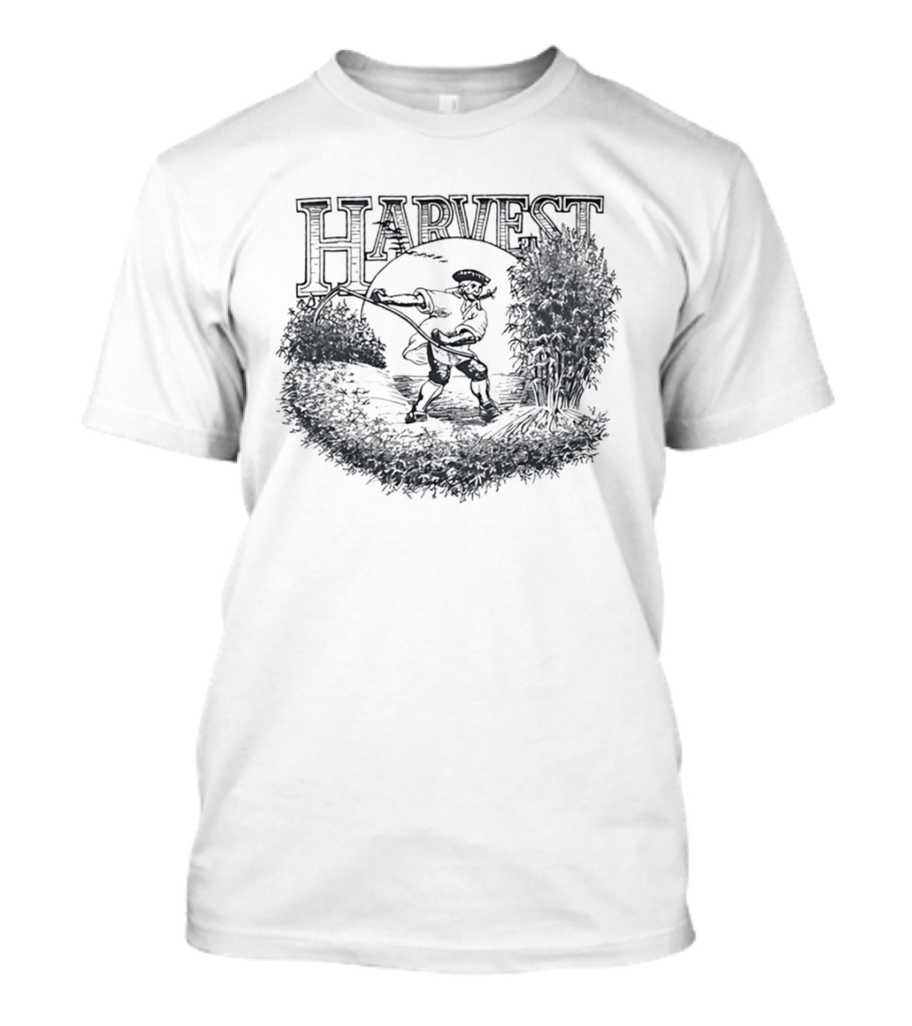 Washington Weed Harvest Vintage Farmer Illustrative T-Shirt