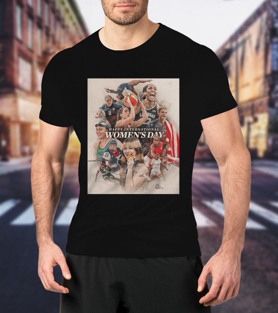 Happy International Women's Day Celebrating Athletic Excellence US Olympics 2026 T-Shirt