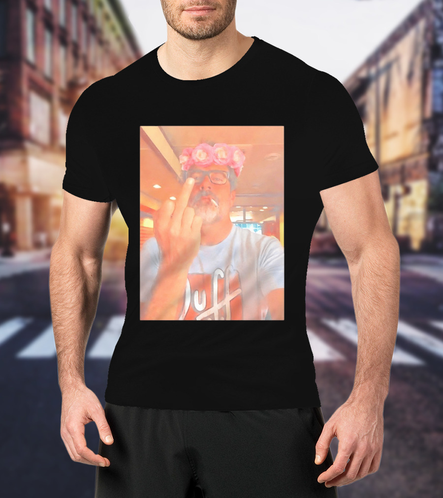 Jeffrey Dean Morgan The Walking Dead Negan Roses And The Middle Finger T-Shirt