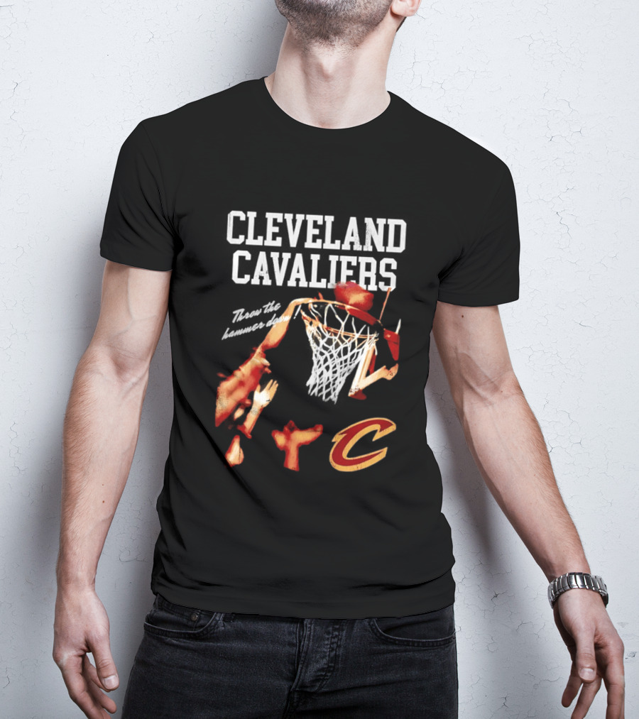 Cleveland Cavaliers Slam Dunk Basket With Iconic C T-Shirt