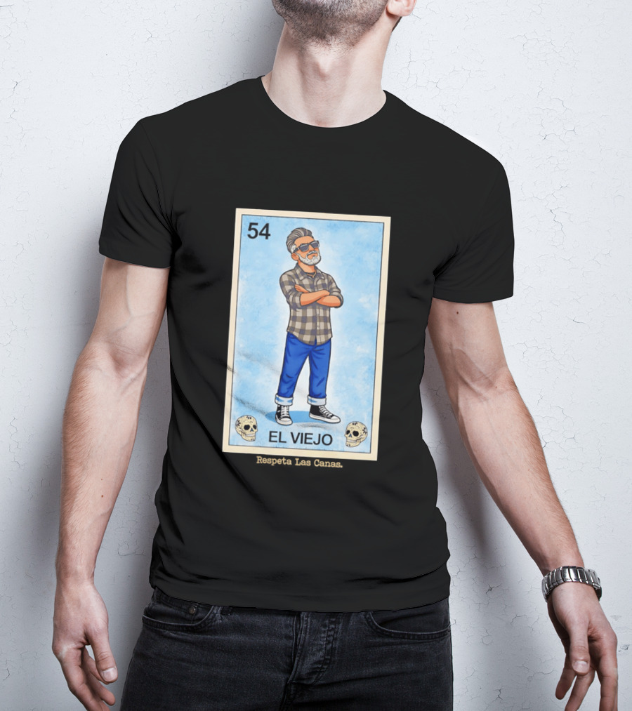 El Viejo 54 Loteria Card Respeta Las Canas Hipster T-Shirt