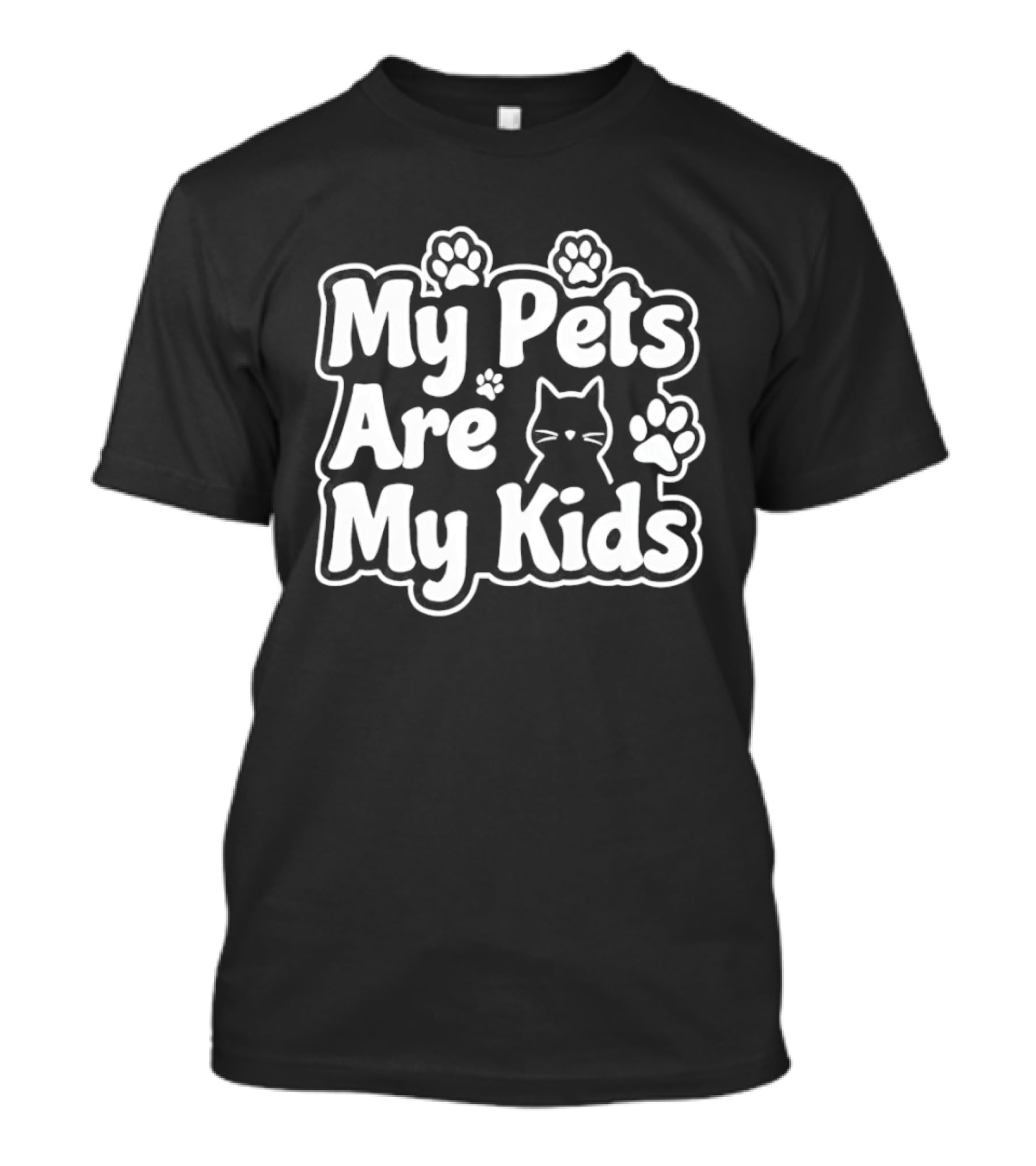 My Pets Are My Kids Cat Paw Prints T-Shirt