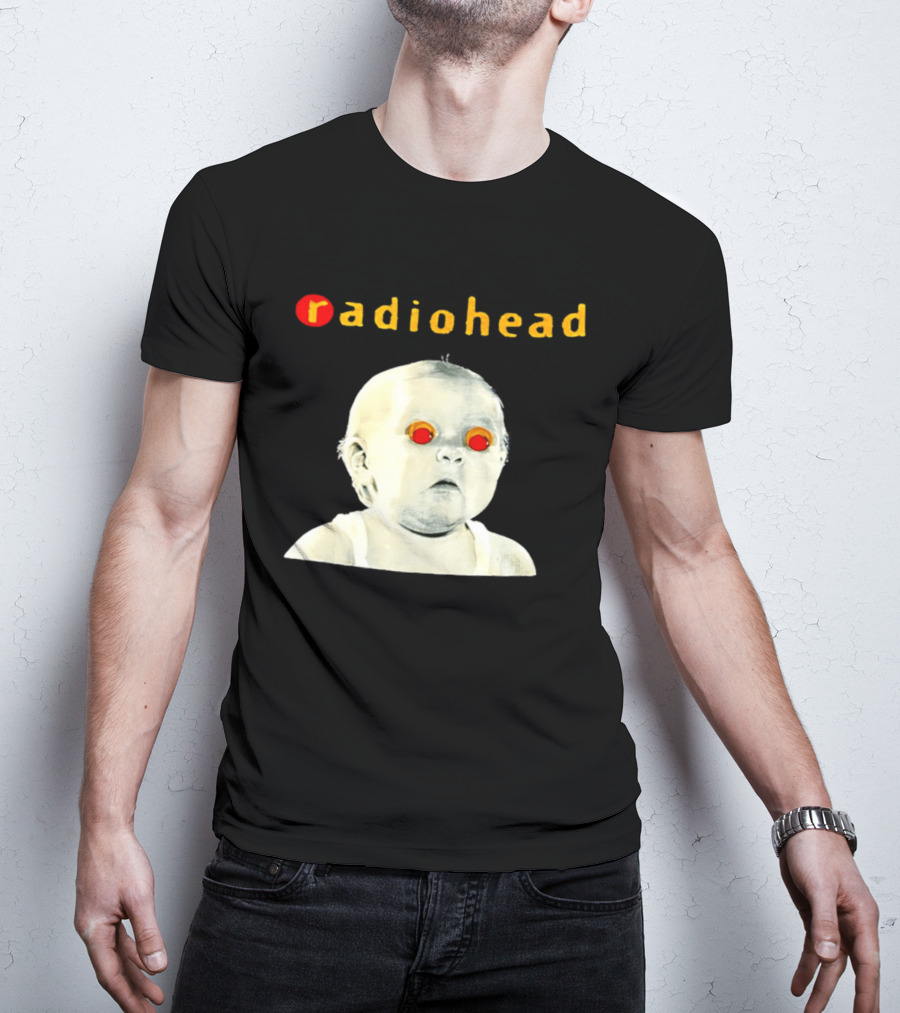 Radiohead Red Eyes Baby Face With Creepy Expression T-Shirt