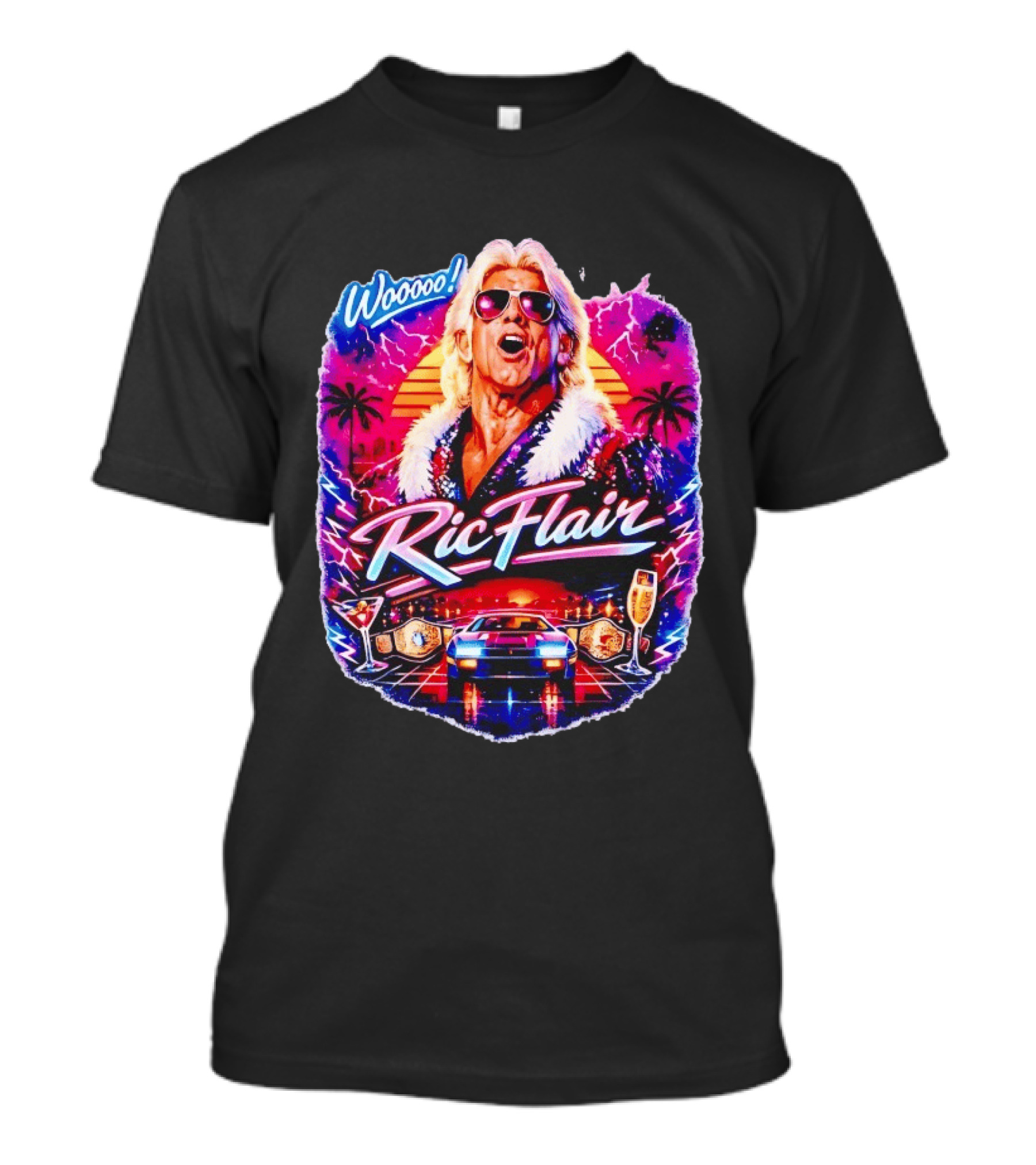 Ric Flair 80s Retro Style Woo Wrestling Legend Vintage Vibes T-Shirt