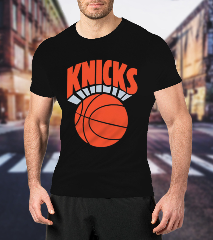 Knicks Basketball Orange Ball Classic Team T-Shirt