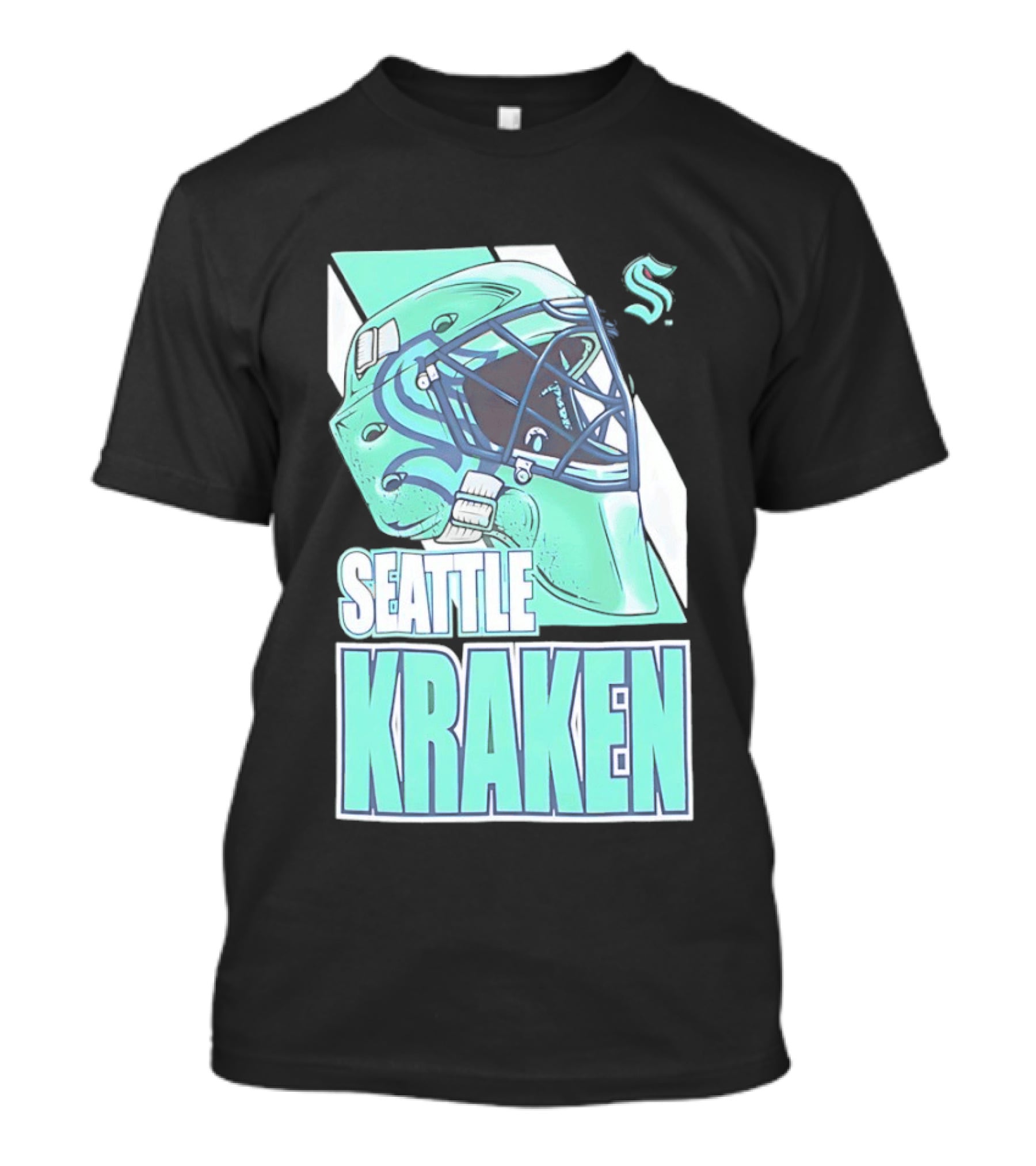 Seattle Kraken NHL Helmet Bucket Head Team T-Shirt