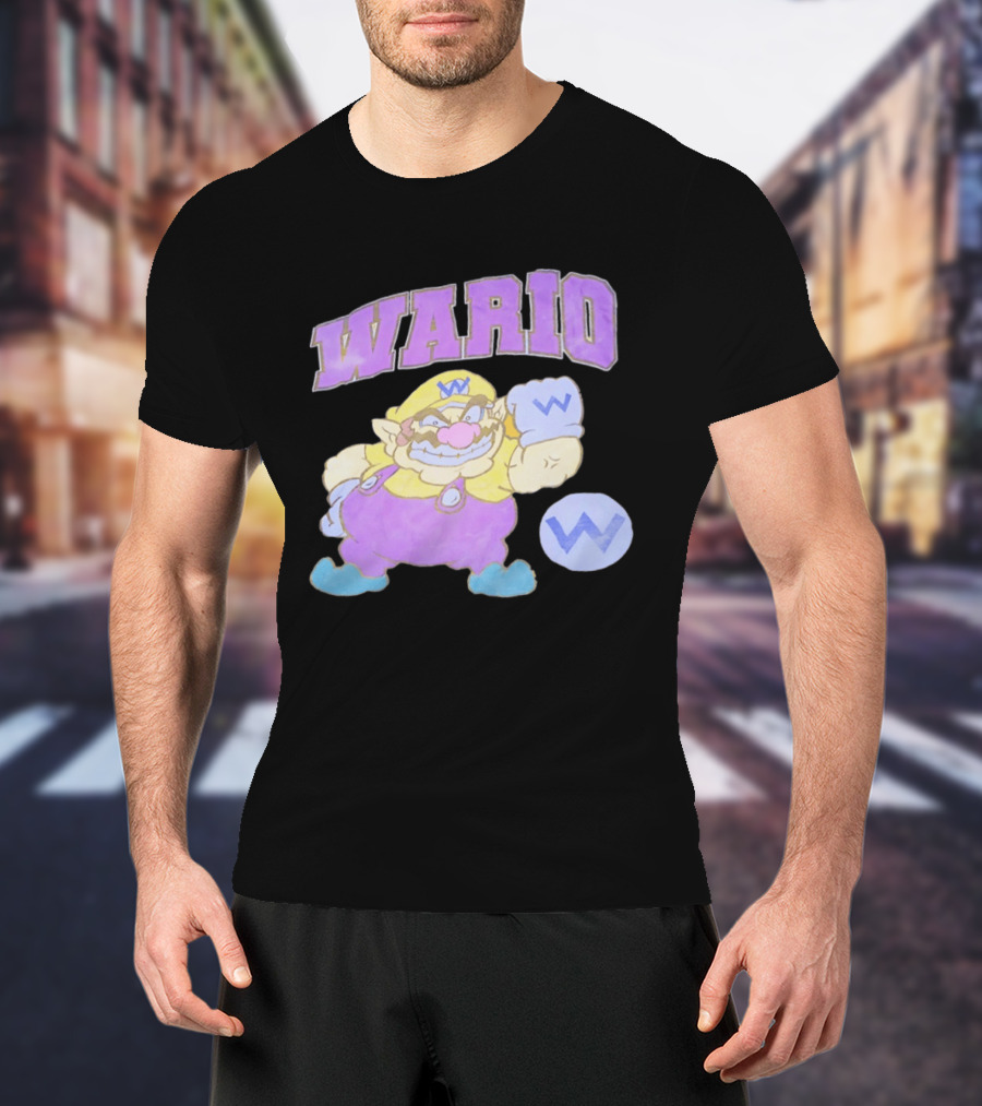 Wario Character With Purple T-Shirt