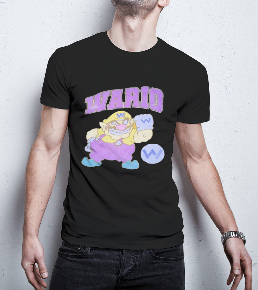 Wario Character With Purple T-Shirt