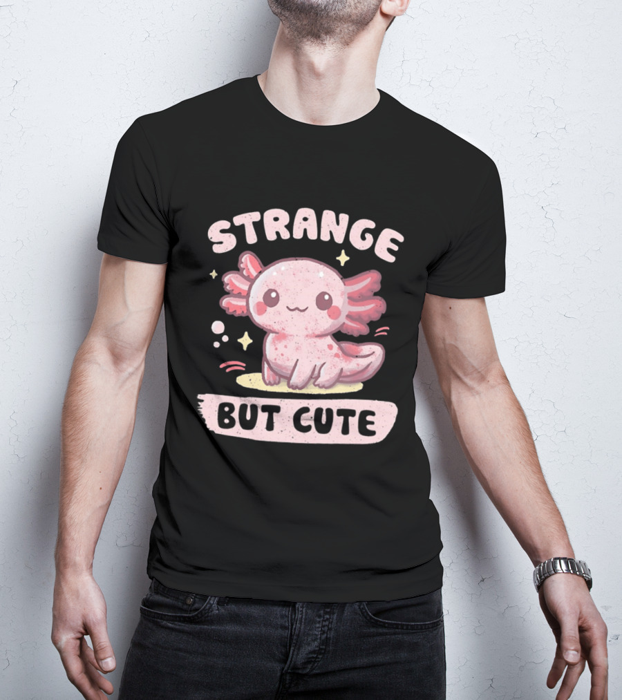 Strange But Cute Axolotl Cartoon T-Shirt