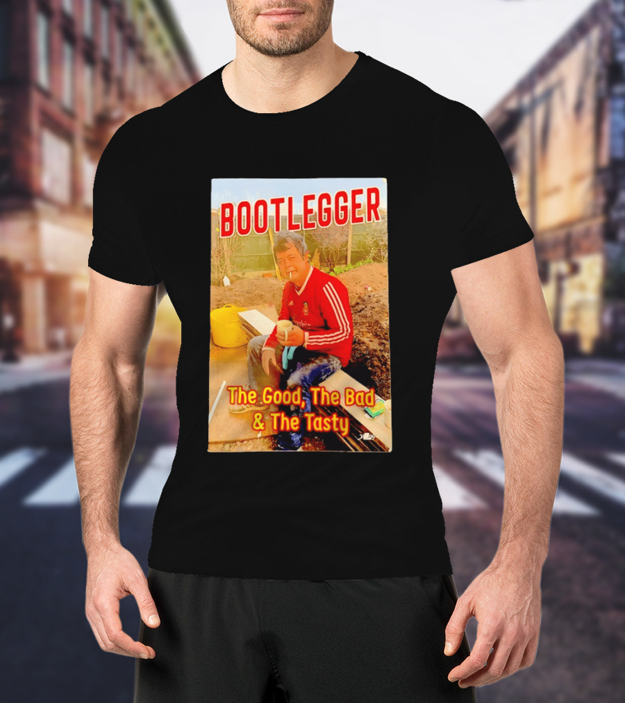 Bootlegger The Good The Bad And The Tasty Football Fan In Red Soccer Jersey T-Shirt