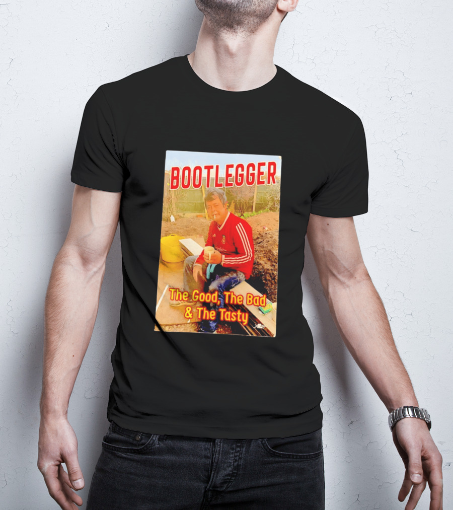 Bootlegger The Good The Bad And The Tasty Football Fan In Red Soccer Jersey T-Shirt
