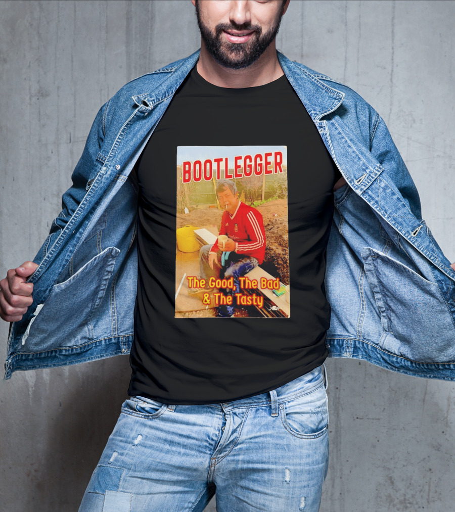 Bootlegger The Good The Bad And The Tasty Football Fan In Red Soccer Jersey T-Shirt