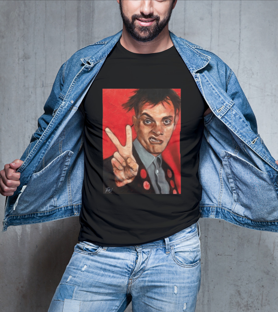 Chris Robinson Vivyan Rick Young Ones Portrait Two Finger Gesture T-Shirt