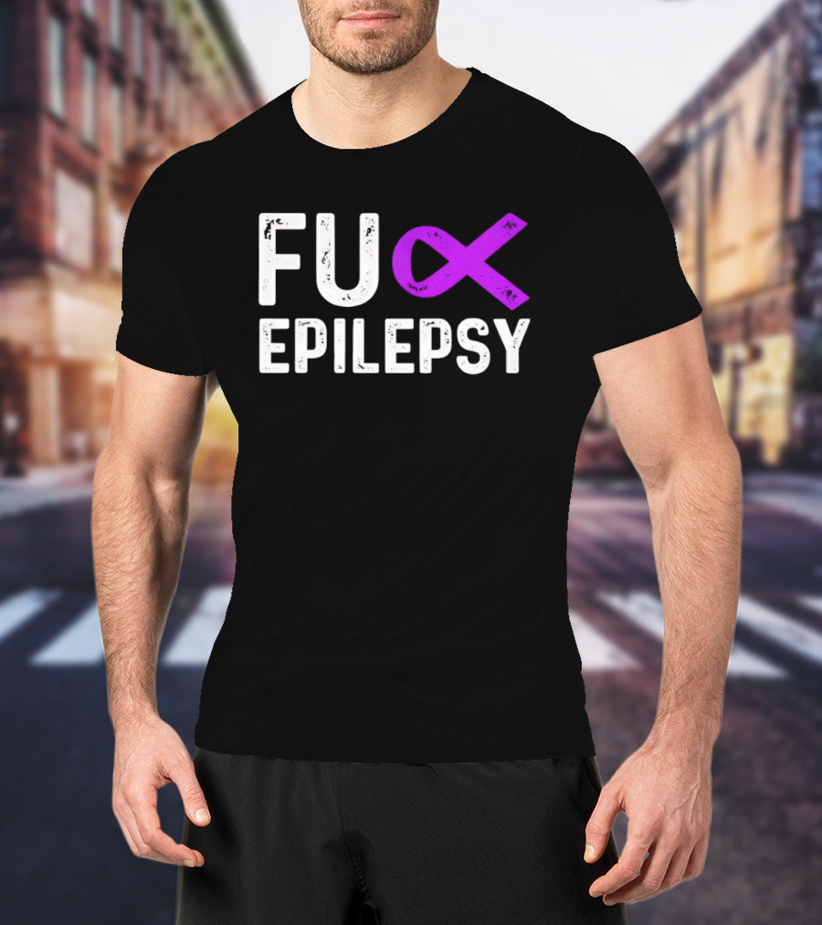 Fuck Epilepsy Purple Ribbon Awareness T-Shirt