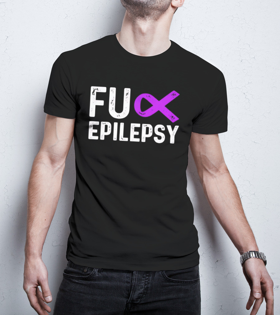 Fuck Epilepsy Purple Ribbon Awareness T-Shirt